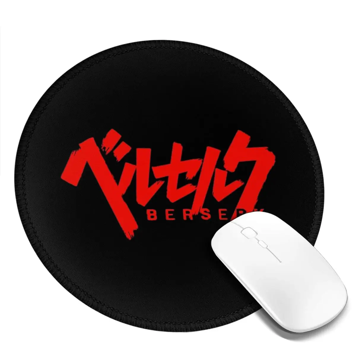Gaming Accessories Logo - 日本アニメベルセルクロゴラウンドマウスパッドコンピュータキーボードマウスマットゲームPCデスクマットオフィスアクセサリーテーブルマット