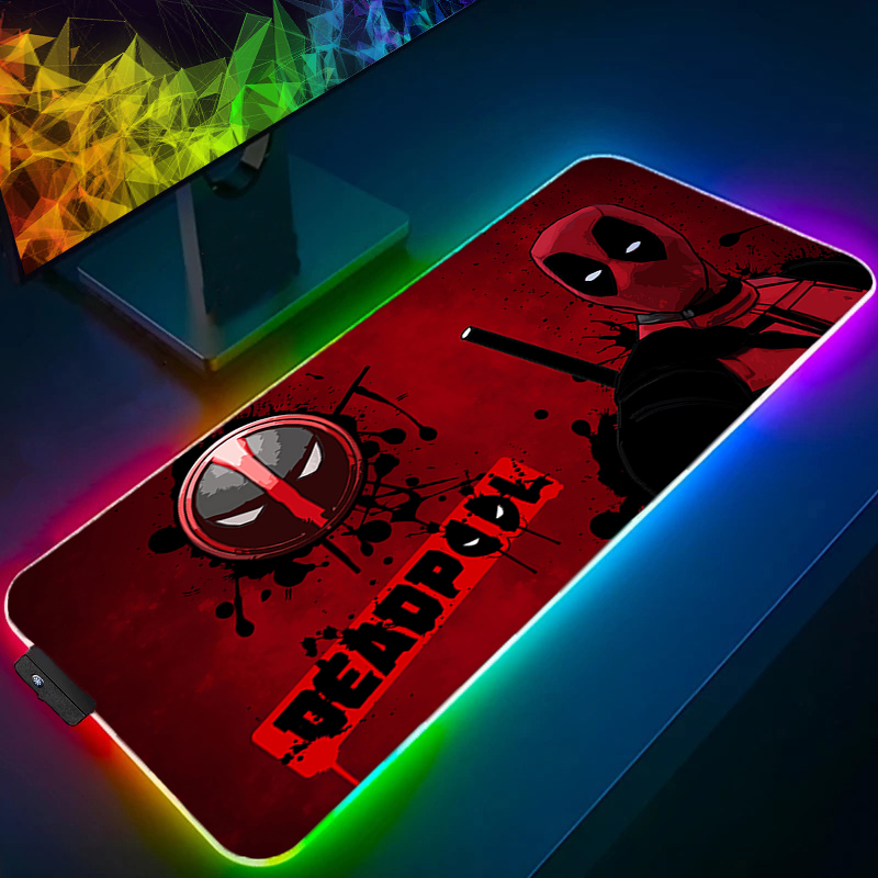 Gaming Accessories Rgb - LED マウスパッドゲーミングバックライトロックエッジアニメアクセサリー RGB マウスパッドゲーマー PC コンプリートコンピュータ