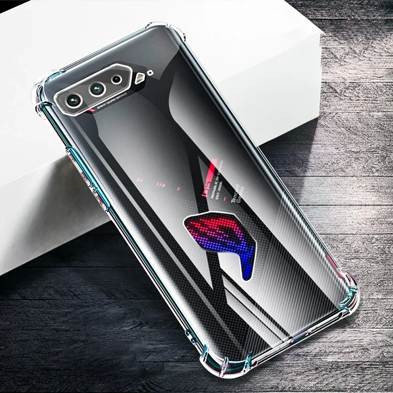 Gaming Accessories Asus - 透明な耐衝撃ケース,ASUS Rog電話ケース9,8,7,6 pro,6,5 s, 5,ultimate3,hd, tpu,ゲームケース