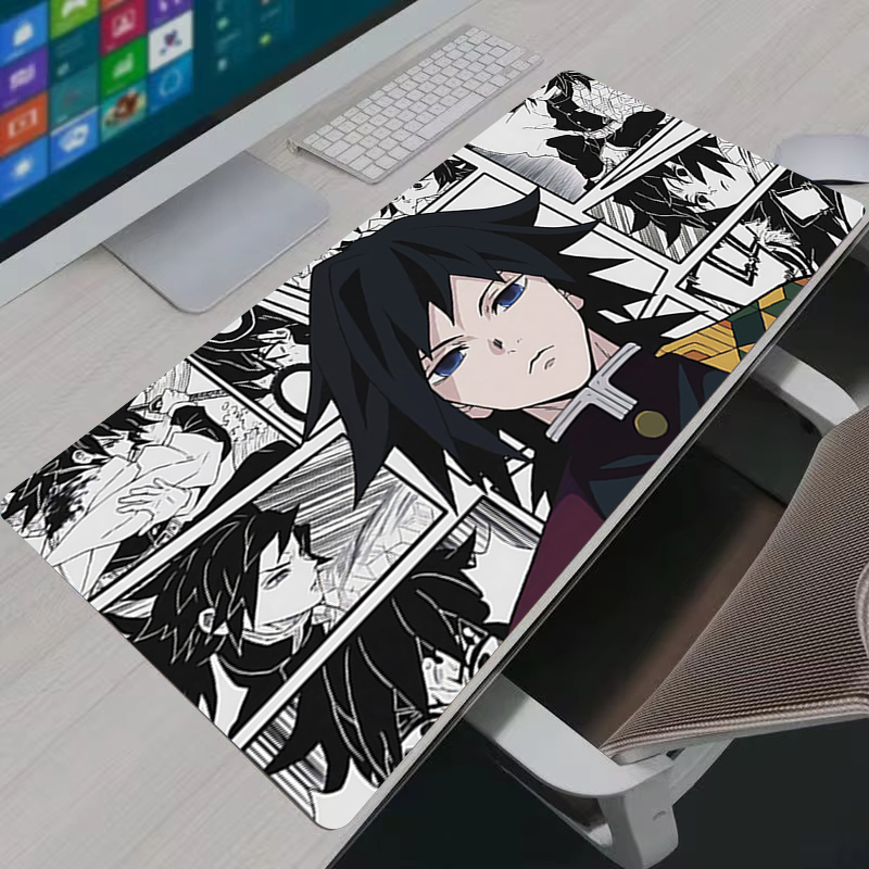 Gaming Mouse Pad Xl - マウスパッド XXL ゲーマーアニメ大型 PC キャビネットゴムカーペットトミオカギユデスクマットコンピュータゲームアクセサリーブラックマウスパッド