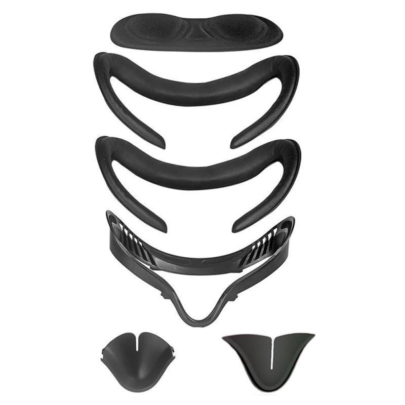 Virtual Gaming Accessories - Quest 2用VRキット6点セット：PUレザーパッド、ABSブラケット、ライトブロックノーズカバー、漏れ防止VRゲームアクセサリー