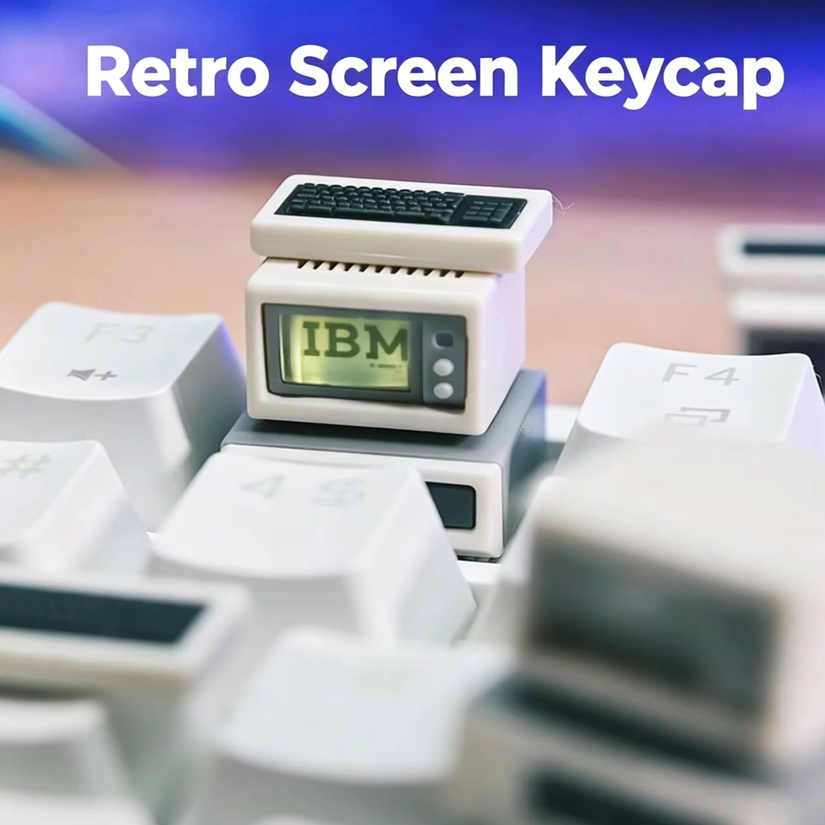 Video Gaming Accessories - バックライト付きレトロコンピューターキーキャップ、カスタムコンピューターコンポーネント、キーボードアクセサリー、ノベルティレジンESCキーキャップ、ゲーマー/友人へのギフト