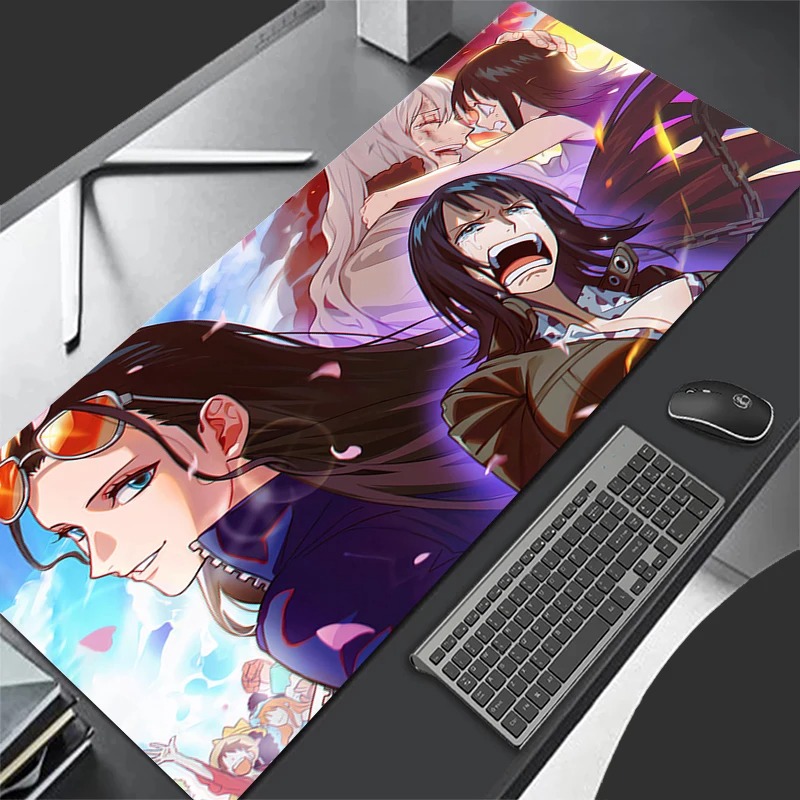 Gaming Mouse Pad Xl - 日本セクシーアニメガールマウスパッドPCパープルゲーマーキャビネットマウスパッドかわいいワンピースキーボードラグXLラップトップニコ・ロビンデスクマット