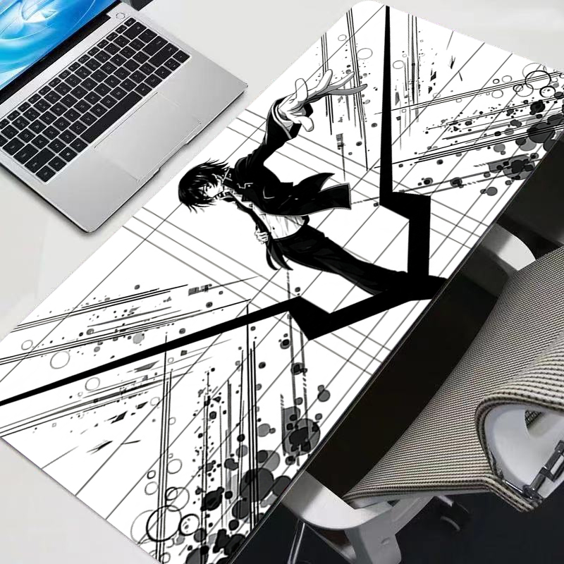 ホワイトアニメマウスパッドゲーマーエッセンシャルXXL拡張デ - Gaming Laptop Essential Accessories のレビューと価格