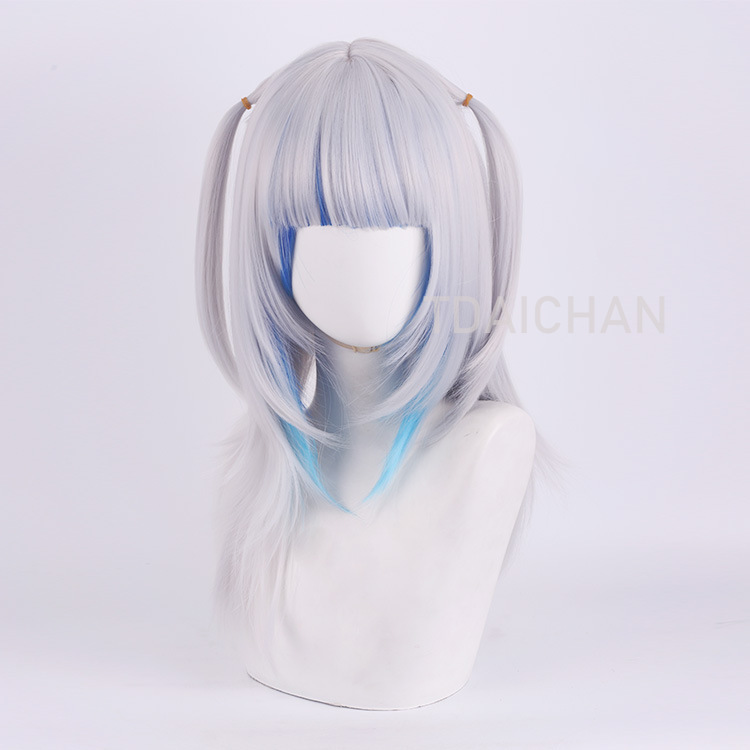 2025 Gawr Gura コスプレウィッグ ホワイトブル - Virtual Gaming Accessories のレビューと価格