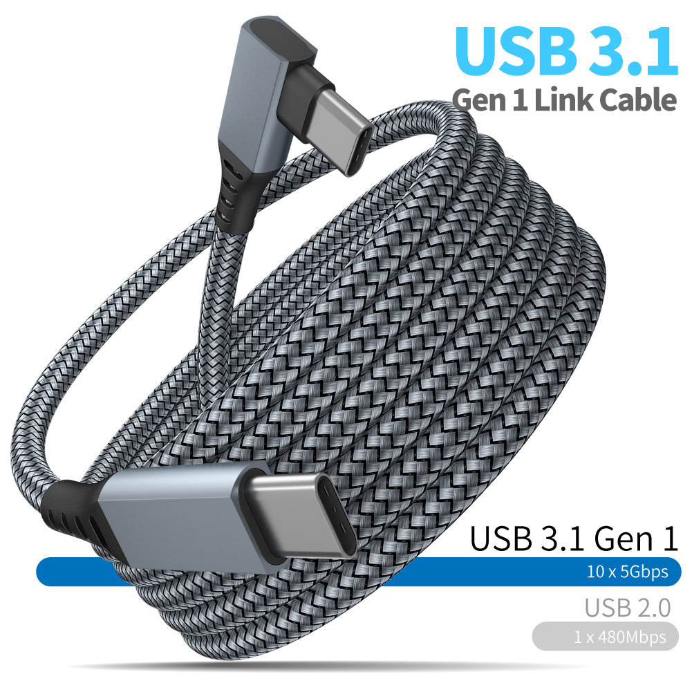 ケーブル USB A to Type C 5M メタクエスト - Virtual Gaming Accessories のレビューと価格
