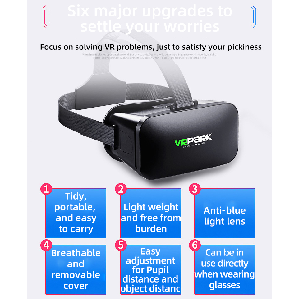 仮想現実ヘルメット VR メガネ 3D ヘッドセット電話レン - Virtual Gaming Accessories のレビューと価格