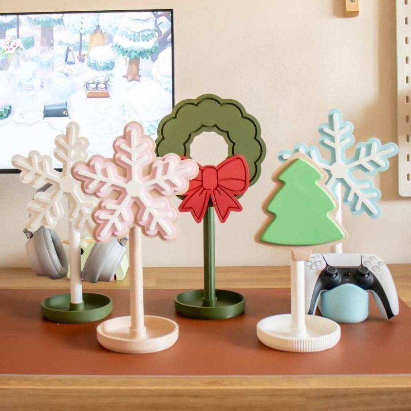 スノーフレークヘッドフォンスタンド 3D プリントかわいいイ - Gaming Accessories To 3D Print のレビューと価格