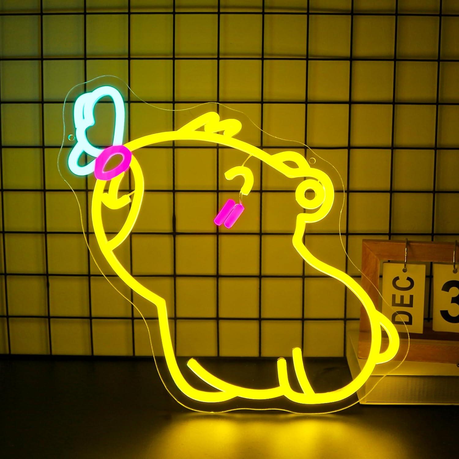 カピバラネオンサイン USB調光式LEDネオンライト、部屋、 - Gaming Accessories Shop のレビューと価格