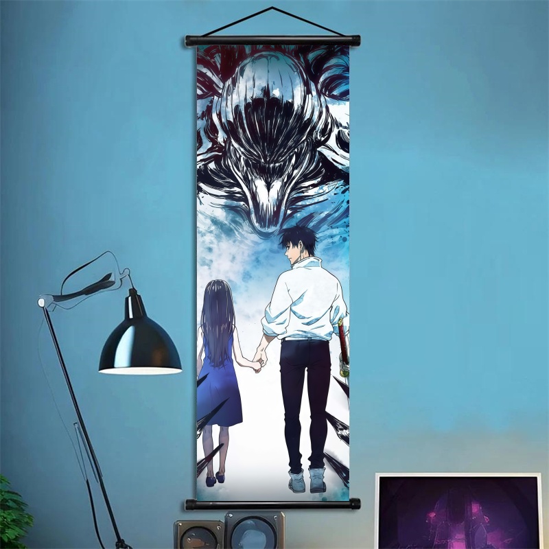 呪術廻戦伏黒恵吊り下げ絵巻、アニメアートファブリックウォール - Gaming Accessories For Bedroom のレビューと価格