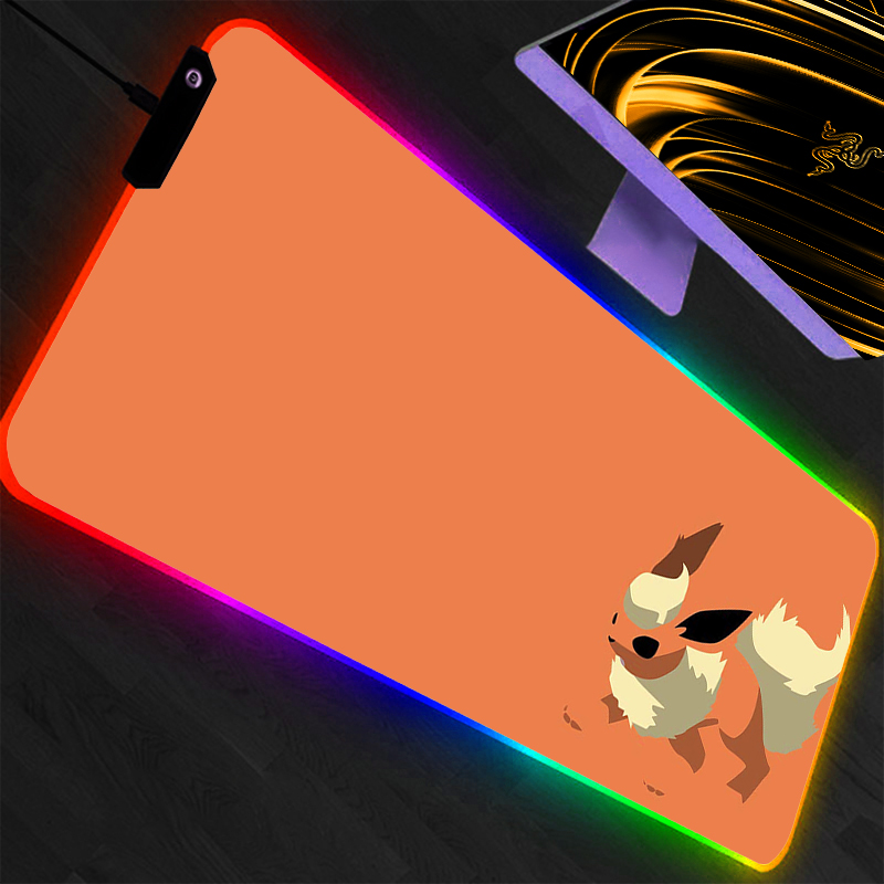 LED マウスパッドポケモンピカチュウアニメゲームアクセサリ - Gaming Accessories Rgb のレビューと価格